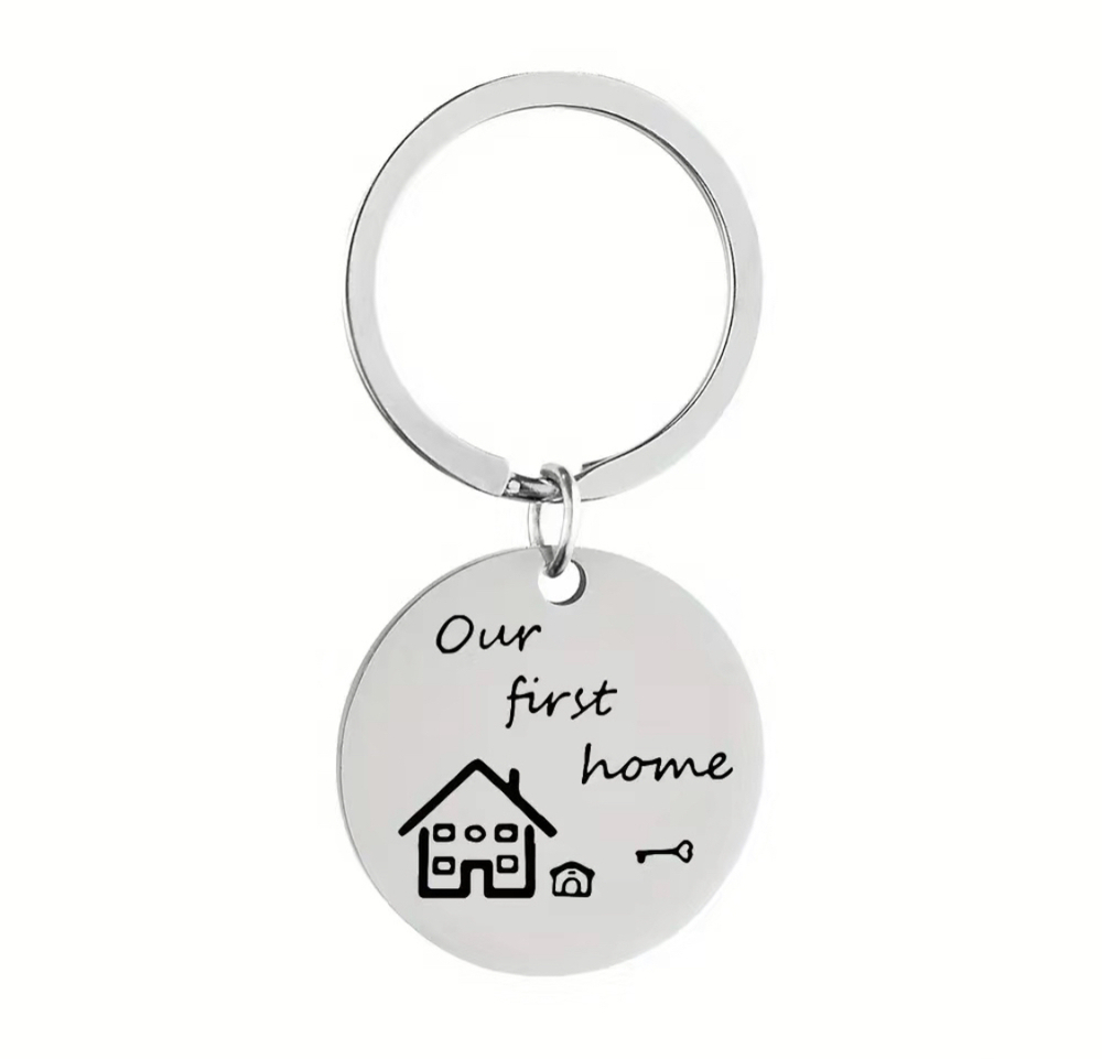 3/$25 Our First Home Stainless Steel Keychain NEW
